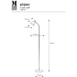 Markslöjd Stoječa svetilka v bronasti barvi s kovinskim senčnikom (višina 143 cm) Story – | Shoptok.si