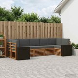  Sekcijska garnitura 7 pcs Prirodna i antracit Poliester | Eponuda.ba