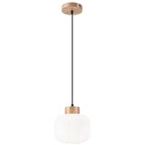 Viseći luster na sajli HARMONY 1xE27/15W/230V prečnik 20 cm bela/hrast Cene