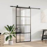  Klizna vrata s okovima crna 102,5x205 cm ESG staklo | Eponuda.com