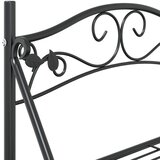 vidaXL Stojalo za rože črno 56x30x96 cm jeklo | Shoptok.si