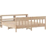 vidaXL Posteljni okvir z vzglavjem 180x200 cm borovina, (21306072) | Shoptok.si