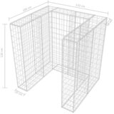  Gabionska ograda za kantu za otpad od čelika 110 x 100 x 120 cm | shoptok.hr