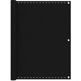 vidaXL Balkonsko platno črno 120x400 cm HDPE, (20764687) | Shoptok.si
