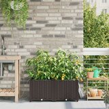 vidaXL Vrtna sadilica Smeđa Plastika 80 x 40 x 37.5 cm Sadilice Cijene