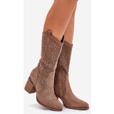 S. BARSKI Perforated Cowboy Boots To Mid Calf S.Barski | ePonuda.com