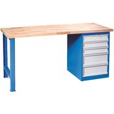  Modularna delovna miza, 1 stoječa omarica s 5 predali, širina 1500 mm | Shoptok.si