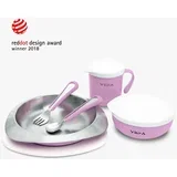 Soufflé dječji set posuđa antibakterijski nehrđajući čelik, lavanda