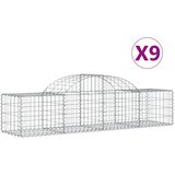  Lučne gabionske košare 9 kom 200x50x40/60 cm pocinčano željezo | shoptok.hr