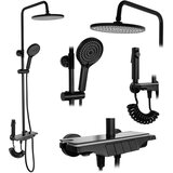 Rea Termostatski set za prhanje zlata Savio Black | Shoptok.si