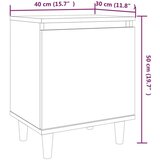  Nočna omarica z nogami 2 kosa rjav hrast 40x30x50 cm, (20733651) | Shoptok.si
