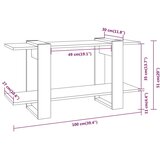  Knjižna omara betonsko siva 100x30x51 cm konstruiran les, (20705963) | Shoptok.si