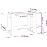 Ormarić za knjige boja betona 100x30x51 cm konstruirano drvo | shoptok.hr
