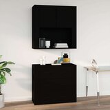  Zidni ormarić crni 80 x 33 x 80 cm od konstruiranog drva Cijene