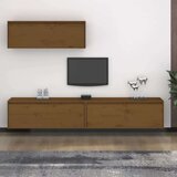 TV ormarići 3 kom smeđa boja meda od masivne borovine | shoptok.hr