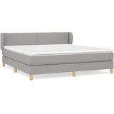  The Living Store Box spring postelja z vzmetnico svetlo siva 160x200 cm žamet - Box Spring Postelja, (21492530) | Shoptok.si