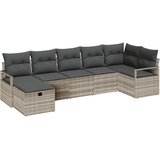  Set sofe 7 kom. 7-Broj sjedala Svijetlo siva poliratan | shoptok.hr