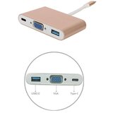  USB Tip C na VGA + USB 3.0 adapter 3.1 UVA-23 | Eponuda.com