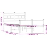 vidaXL Okvir kreveta bez madraca smeđa boja hrasta 120 x 200 cm drveni | shoptok.hr