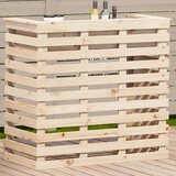 vidaXL Zunanja barska miza 113,5x50x103 cm trdna borovina Cene