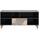 TV ormar s ladicama Siva 100 x 33 x 46 cm Čvrsto drvo manga | shoptok.hr