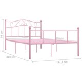  Okvir za krevet ružičasti metalni 160 x 200 cm | shoptok.hr