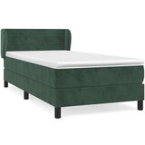Maison Chic Box spring postelja - Vzmetna postelja z vzmetnico temno zelena 90x200 cm žamet SL14140, (21904614) Cene