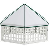  Ograda za Pse s 6 Panoa Bijela 122 x 106 x 79 cm Plastika | Shoptok.si