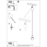  Sollux SL.0584 - Luster na sajli DIEGO 1xE27/60W/230V narandžasta | Eponuda.com