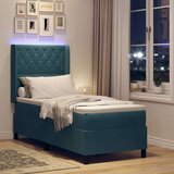  Postelja s pomičnim okvirjem in vzmetnico & LED Temno modra 80x200 cm Žamet, (22049056) | Shoptok.si