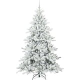  Umjetno božićno drvce s nogom Bijelo 210 cm PVC i čelik | shoptok.hr