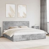  Okvir za krevet s uzglavljem Betonski sivi 200 x 200 cm | shoptok.hr