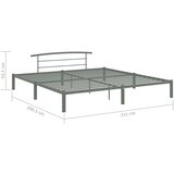  Za krevet sivi metalni 200 x 200 cm | shoptok.hr