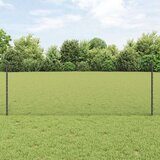 vidaXL Stupovi za ograde 11 kom U-kanal Sivi 80 cm Čelik, Šesterokutna ograda Siva 0.8x50 m Čelik | shoptok.hr