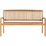  Složiva vrtna klupa s jastukom 159 cm od masovne tikovine Bež 150 cm | shoptok.hr