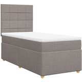 vidaXL Box spring postelja z vzmetnico taupe 100x200 cm blago, (21290971) | Shoptok.si