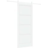  Klizna vrata ORKDAL 83 x 202 cm Masivna borovina Bijela | shoptok.hr
