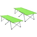  Sklopivi kamperski krevet 2 pcs Zelena 194 x 62,5 x 42,5 cm | Eponuda.com