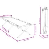 vidaXL Zložljive sončne postelje 2 kosa z torbo Modra 600D Oxford tkanina | Shoptok.si