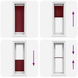  Plisirana zavjesa Bordo crvena 50x150 cm Širina tkanine 49,4 cm Poliester | shoptok.hr