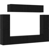 vidaXL Komplet TV omaric s polico 8 pcs Črni hrast 80 x 30 x 30.5 cm | Shoptok.si