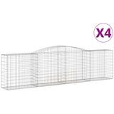  Lučne gabionske košare 4 kom 400x50x100/120cm pocinčano željezo | shoptok.hr