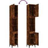  Kopalniška omarica dimljeni hrast 30x30x190 cm inženirski les | Shoptok.si