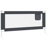  Sigurnosna ograda za dječji krevet tamnosiva 190x25 cm tkanina | shoptok.hr