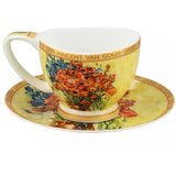 Hanipol F.H. Arkadiusz Hanik Vincent Van Gogh, Van Gogh - Šoljica za espreso sa tacnom - Van Gogh, Red Maki and Daisy Vanessa, 100 ml | ePonuda.com
