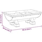 vidaXL Klubska miza Reciklirana naravna barva 90 x 50 x 35 cm les, (5000120537) | Shoptok.si