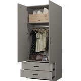 Hanah home Ormar Yaman Luna 1600-043, 80x182x47 cm, Siva | Eponuda.ba