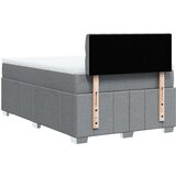 vidaXL Boxspring postelja z vzmetnico svetlo siva 120x190 cm blago | Shoptok.si