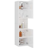 vidaXL Kopalniška omarica visok sijaj bela 30x30x130 cm iverna plošča | Shoptok.si