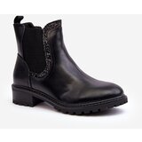 Boto Women's Low-Cut Ankle Boots on Flat Heel Black Kassona | Shoptok.si